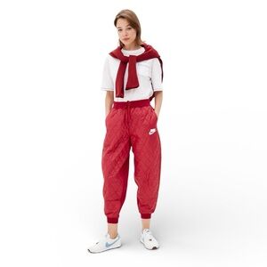 Nike Womens NSW Sport Pack Quilted Pants CJ6256-620 Size XS Loose Fit